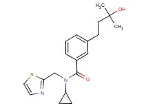 N-cyclopropyl-3-(3-hydroxy-3-methylbutyl)-N-(1,3-thiazol-2-ylmethyl)benzamide