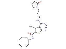 N-cyclooctyl-5-methyl-4-{[3-(2-oxo-1-pyrrolidinyl)propyl]amino}thieno[2,3-d]pyrimidine-6-carboxamide