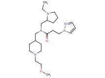 N-[(1-ethyl-2-pyrrolidinyl)methyl]-N-{[1-(2-methoxyethyl)-4-piperidinyl]methyl}-3-(1H-pyrazol-1-yl)propanamide