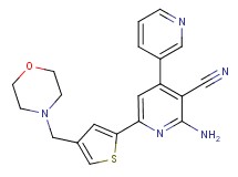 2'-amino-6'-[4-(morpholin-4-ylmethyl)-2-thienyl]-3,4'-bipyridine-3'-carbonitrile