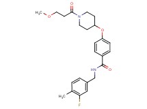 N-(3-fluoro-4-methylbenzyl)-4-{[1-(3-methoxypropanoyl)-4-piperidinyl]oxy}benzamide