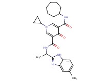 N-cycloheptyl-1-cyclopropyl-N'-[1-(5-methyl-1H-benzimidazol-2-yl)ethyl]-4-oxo-1,4-dihydro-3,5-pyridinedicarboxamide