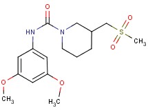 N-(3,5-dimethoxyphenyl)-3-[(methylsulfonyl)methyl]piperidine-1-carboxamide