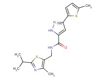 N-[(2-isopropyl-4-methyl-1,3-thiazol-5-yl)methyl]-3-(5-methyl-2-thienyl)-1H-pyrazole-5-carboxamide