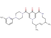 1-isobutyl-N-(3-methylbutyl)-5-{[4-(6-methyl-2-pyridinyl)-1-piperazinyl]carbonyl}-4-oxo-1,4-dihydro-3-pyridinecarboxamide