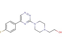 2-{4-[5-(4-fluorophenyl)-1,2,4-triazin-3-yl]-1-piperazinyl}ethanol