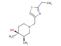 (3R*,4S*)-1-[(2-ethyl-1,3-thiazol-4-yl)methyl]-3,4-dimethylpiperidin-4-ol