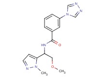 N-[2-methoxy-1-(1-methyl-1H-pyrazol-5-yl)ethyl]-3-(4H-1,2,4-triazol-4-yl)benzamide