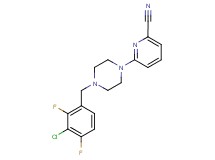 6-[4-(3-chloro-2,4-difluorobenzyl)piperazin-1-yl]pyridine-2-carbonitrile