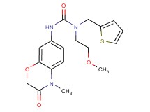 N-(2-methoxyethyl)-N'-(4-methyl-3-oxo-3,4-dihydro-2H-1,4-benzoxazin-7-yl)-N-(2-thienylmethyl)urea