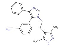 3-{1-[2-(3,5-dimethyl-1H-pyrazol-4-yl)ethyl]-4-phenyl-1H-imidazol-5-yl}benzonitrile