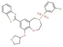 7-(1,3-benzothiazol-2-yl)-4-[(3-chlorophenyl)sulfonyl]-9-(tetrahydro-3-furanyloxy)-2,3,4,5-tetrahydro-1,4-benzoxazepine