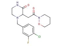 4-(4-chloro-3-fluorobenzyl)-3-[2-(1,2-oxazinan-2-yl)-2-oxoethyl]-2-piperazinone
