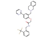 2-[2-(3,4-dihydro-2(1H)-isoquinolinylmethyl)-4-(2-pyrimidinyl)phenoxy]-N-[2-(trifluoromethyl)benzyl]acetamide