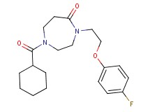 1-(cyclohexylcarbonyl)-4-[2-(4-fluorophenoxy)ethyl]-1,4-diazepan-5-one