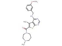 N-(3-methoxybenzyl)-5-methyl-6-[(4-methyl-1,4-diazepan-1-yl)carbonyl]thieno[2,3-d]pyrimidin-4-amine