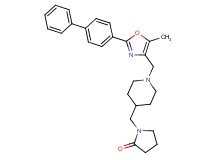 1-[(1-{[2-(4-biphenylyl)-5-methyl-1,3-oxazol-4-yl]methyl}-4-piperidinyl)methyl]-2-pyrrolidinone