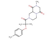 2-methyl-8-[2-methyl-2-(4-methylphenoxy)propanoyl]tetrahydro-2H-pyrazino[1,2-a]pyrazine-1,4(3H,6H)-dione