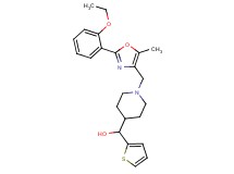 (1-{[2-(2-ethoxyphenyl)-5-methyl-1,3-oxazol-4-yl]methyl}-4-piperidinyl)(2-thienyl)methanol