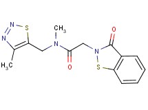 N-methyl-N-[(4-methyl-1,2,3-thiadiazol-5-yl)methyl]-2-(3-oxo-1,2-benzisothiazol-2(3H)-yl)acetamide