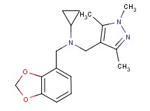 (1,3-benzodioxol-4-ylmethyl)cyclopropyl[(1,3,5-trimethyl-1H-pyrazol-4-yl)methyl]amine