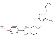 2-(4-methoxyphenyl)-5-[(5-methyl-1-propyl-1H-pyrazol-4-yl)methyl]-4,5,6,7-tetrahydro-1H-imidazo[4,5-c]pyridine
