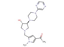 1-[5-({(3S*,4S*)-3-hydroxy-4-[4-(2-pyrazinyl)-1-piperazinyl]-1-pyrrolidinyl}methyl)-1-methyl-1H-pyrrol-3-yl]ethanone