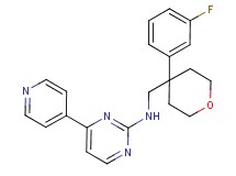 N-{[4-(3-fluorophenyl)tetrahydro-2H-pyran-4-yl]methyl}-4-(4-pyridinyl)-2-pyrimidinamine