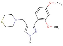 4-{[3-(2,4-dimethoxyphenyl)-1H-pyrazol-4-yl]methyl}thiomorpholine