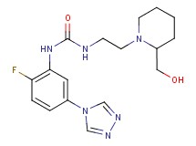 N-[2-fluoro-5-(4H-1,2,4-triazol-4-yl)phenyl]-N'-{2-[2-(hydroxymethyl)piperidin-1-yl]ethyl}urea