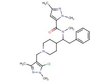 N-(1-{1-[(5-chloro-1,3-dimethyl-1H-pyrazol-4-yl)methyl]-4-piperidinyl}-2-phenylethyl)-N,1,3-trimethyl-1H-pyrazole-5-carboxamide
