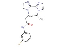 N-(3-fluorophenyl)-3-(1'-isopropyl-1H,1'H-2,2'-biimidazol-1-yl)propanamide