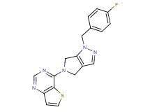 4-[1-(4-fluorobenzyl)-4,6-dihydropyrrolo[3,4-c]pyrazol-5(1H)-yl]thieno[3,2-d]pyrimidine