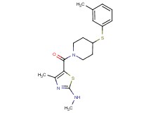 N,4-dimethyl-5-({4-[(3-methylphenyl)thio]-1-piperidinyl}carbonyl)-1,3-thiazol-2-amine