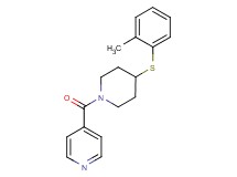 4-({4-[(2-methylphenyl)thio]-1-piperidinyl}carbonyl)pyridine