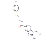 2-amino-N-{2-[(4-chlorophenyl)thio]ethyl}-3-ethyl-3H-imidazo[4,5-b]pyridine-6-carboxamide