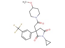 1-cyclopropyl-3-[2-(4-methoxy-1-piperidinyl)-2-oxoethyl]-3-[3-(trifluoromethyl)phenyl]-2,5-pyrrolidinedione