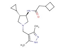2-cyclobutyl-N-{rel-(3R,4S)-4-cyclopropyl-1-[(3,5-dimethyl-1H-pyrazol-4-yl)methyl]-3-pyrrolidinyl}acetamide hydrochloride