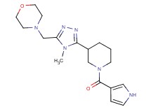 4-({4-methyl-5-[1-(1H-pyrrol-3-ylcarbonyl)piperidin-3-yl]-4H-1,2,4-triazol-3-yl}methyl)morpholine