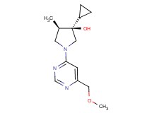 (3R*,4R*)-3-cyclopropyl-1-[6-(methoxymethyl)-4-pyrimidinyl]-4-methyl-3-pyrrolidinol