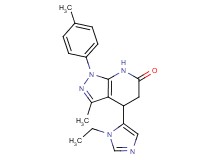 4-(1-ethyl-1H-imidazol-5-yl)-3-methyl-1-(4-methylphenyl)-1,4,5,7-tetrahydro-6H-pyrazolo[3,4-b]pyridin-6-one