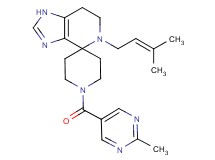 5-(3-methylbut-2-en-1-yl)-1'-[(2-methylpyrimidin-5-yl)carbonyl]-1,5,6,7-tetrahydrospiro[imidazo[4,5-c]pyridine-4,4'-piperidine]