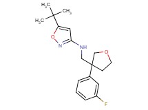 5-tert-butyl-N-{[3-(3-fluorophenyl)tetrahydro-3-furanyl]methyl}-3-isoxazolamine