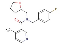 N-(4-fluorobenzyl)-4-methyl-N-(tetrahydrofuran-2-ylmethyl)nicotinamide