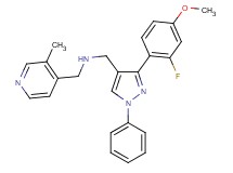 1-[3-(2-fluoro-4-methoxyphenyl)-1-phenyl-1H-pyrazol-4-yl]-N-[(3-methyl-4-pyridinyl)methyl]methanamine