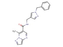 N-[(1-benzyl-1H-pyrazol-4-yl)methyl]-7-methylpyrazolo[1,5-a]pyrimidine-6-carboxamide