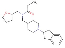 N-{[1-(2,3-dihydro-1H-inden-2-yl)piperidin-4-yl]methyl}-N-(tetrahydrofuran-2-ylmethyl)propanamide
