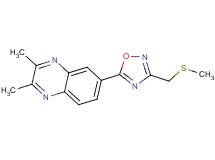 2,3-dimethyl-6-{3-[(methylthio)methyl]-1,2,4-oxadiazol-5-yl}quinoxaline