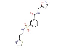 N-(isoxazol-5-ylmethyl)-3-({[2-(1,3-thiazol-2-yl)ethyl]amino}sulfonyl)benzamide