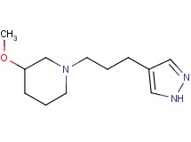 3-methoxy-1-[3-(1H-pyrazol-4-yl)propyl]piperidine trifluoroacetate